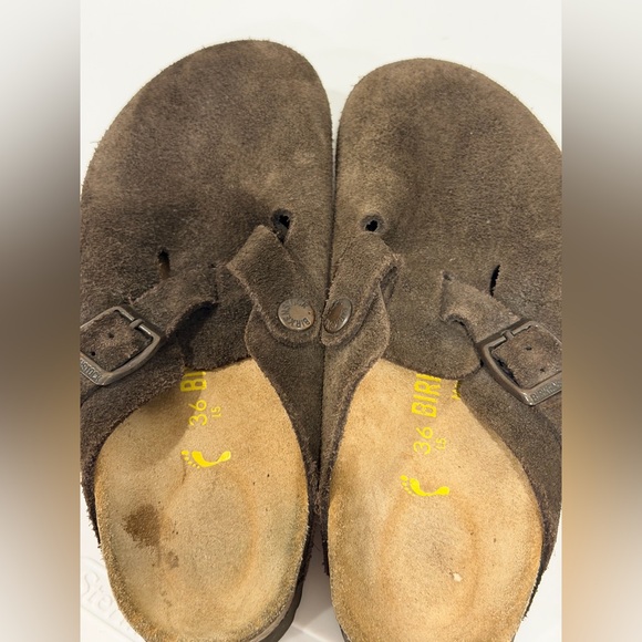 Birkenstock Womens Boston Suede Clog - Brown size 36 - Picture 2 of 3